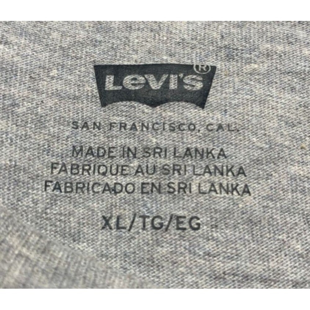 Levi’s Graphic Logo T-Shirt Mens XL Gray Levi Strauss & Co Casual Tee - Picture 5 of 8